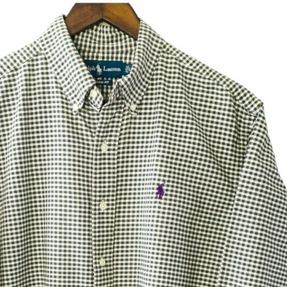 Ralph Lauren Other - RALPH LAUREN Twill Button Down Shirt | Forest Green & Cream Checked | Size Large